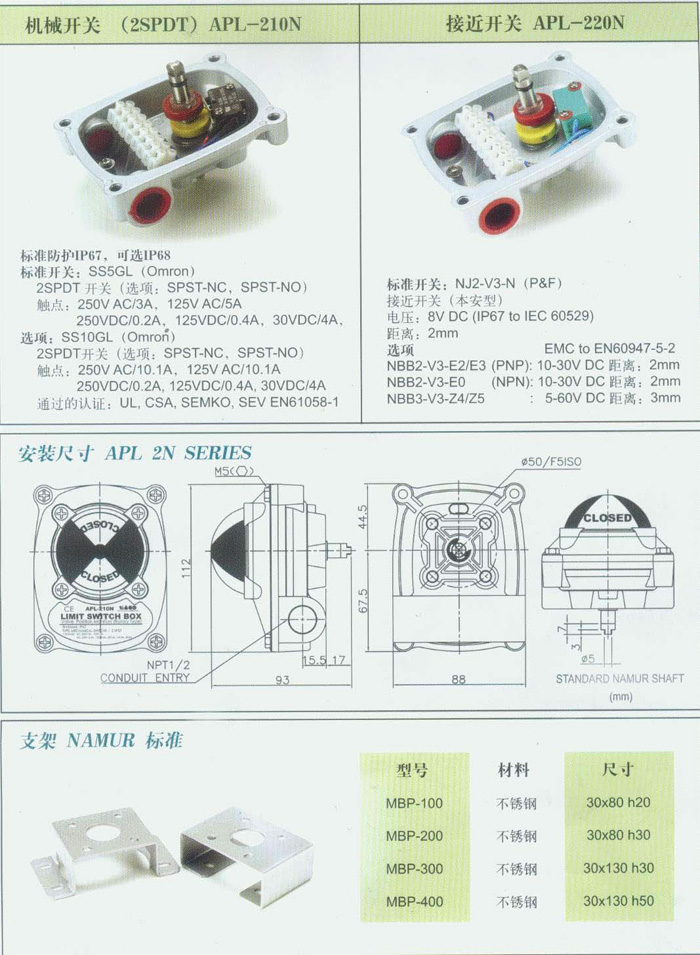 APL系列限位开关